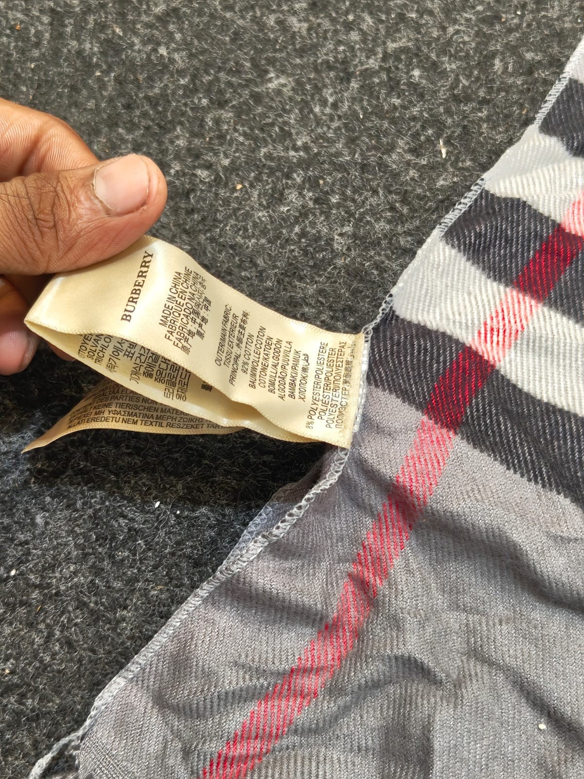 Burberry London Scarf Classic Check Shawl Wrap Vintage Plaid Made In Scotland