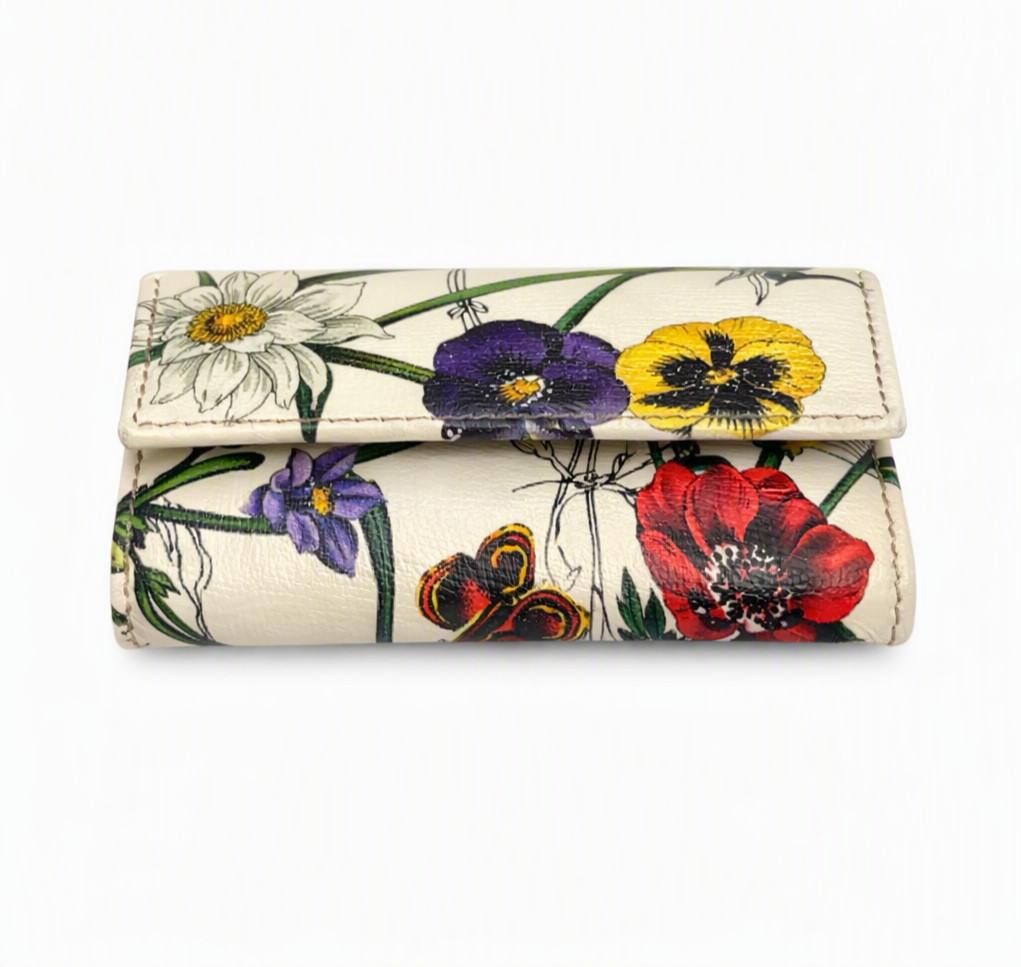 GUCCI Tian Floral Card Case Authentic