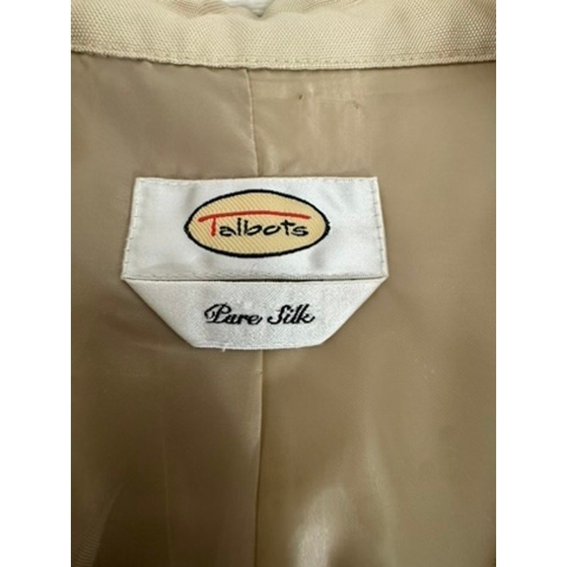 “TALBOTS” 100% Silk Button Up Minimalist Safari Blazer No Size SEE MEASUREMENTS