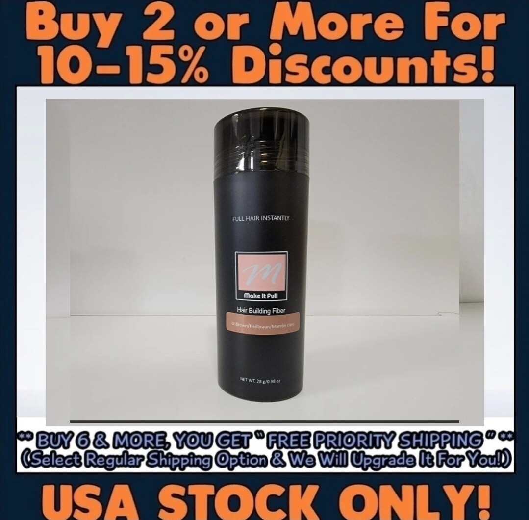MakeitFull Hair Building Fibers Black Dark Medium Light Brown