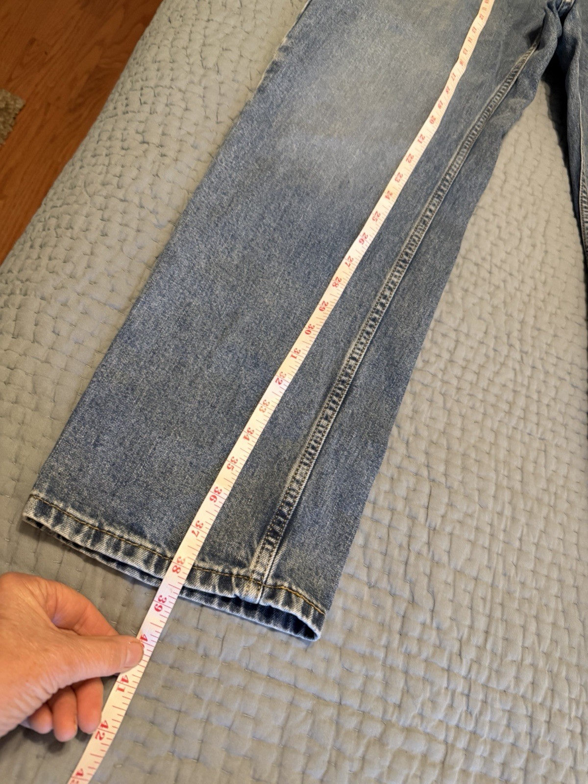 Levis 559 Jeans Mens 33×30 Relaxed Fit Straight Leg Stone Washed Blue Denim