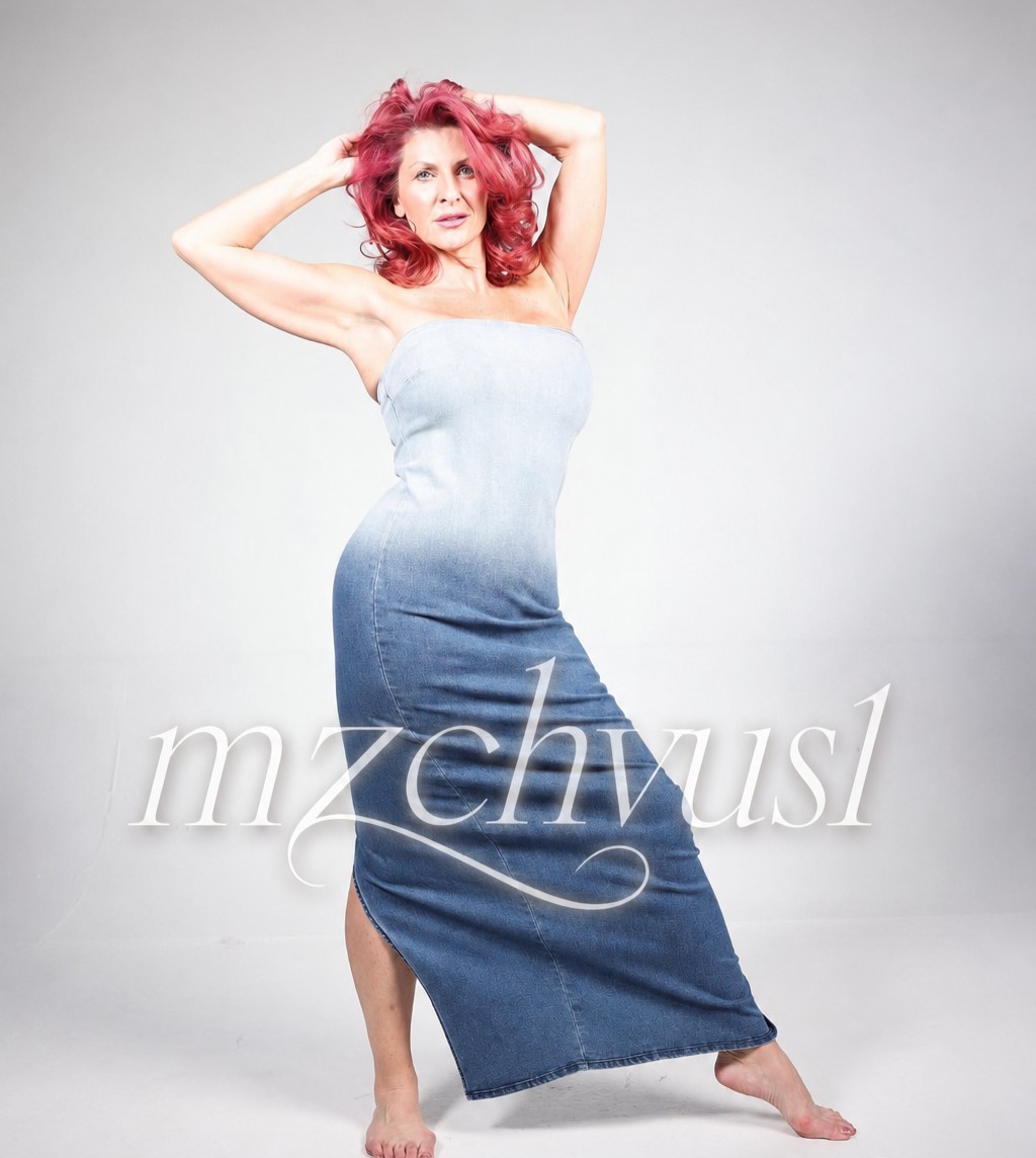Forever21 Ombre Denim DIP DYE Midi Tube Bodycon Stretch Dress Fitted Large L