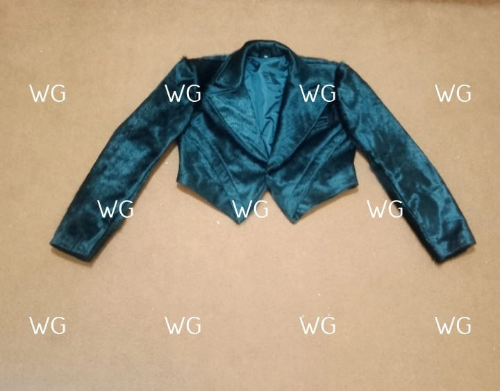 Women’s Black Pony Hair Leather Cropped Jacket Luxury Handmade Fashion Outerwea