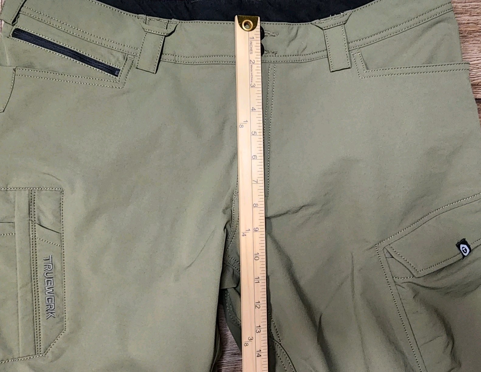 Truewerk Mens Sz 36×32 Utility Cargo T2 Werkpant Green Tactical Pants Stretch