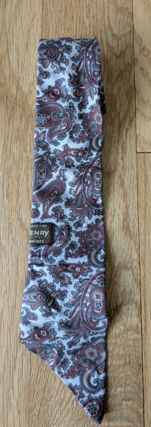 John Comfort Silk Designer Tie for Jack Henry KC Kansas City 56”L X 3” England
