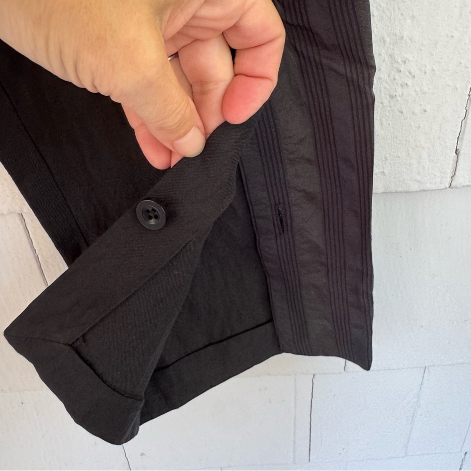 Ann Demeulemeester Side Panel Rope Tie Tuxedo Pants Black size EU34 US2