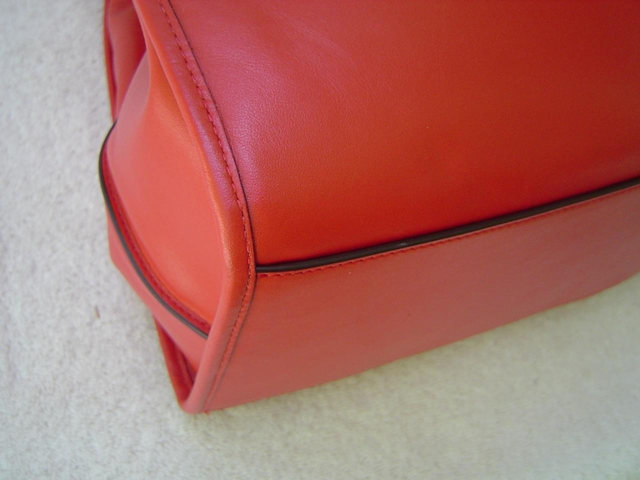 AUTHENTIC COACH VERMILLION SMOOTH LEATHER CARLYLE SHOULDER BAG #37637