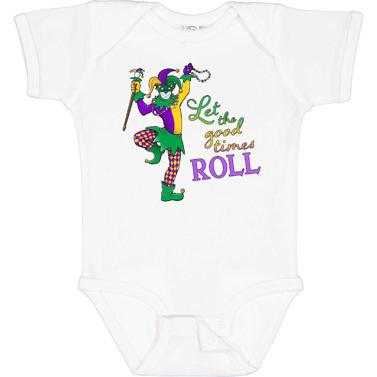 Inktastic Let The Good Times Roll Mardi Gras Jester Infant Creeper Nola Gulf Fat