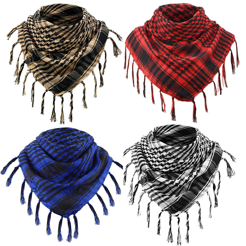 Shemagh Tactical Desert Military Head Scarf Face Mask Arab Wrap Keffiyeh Scarves