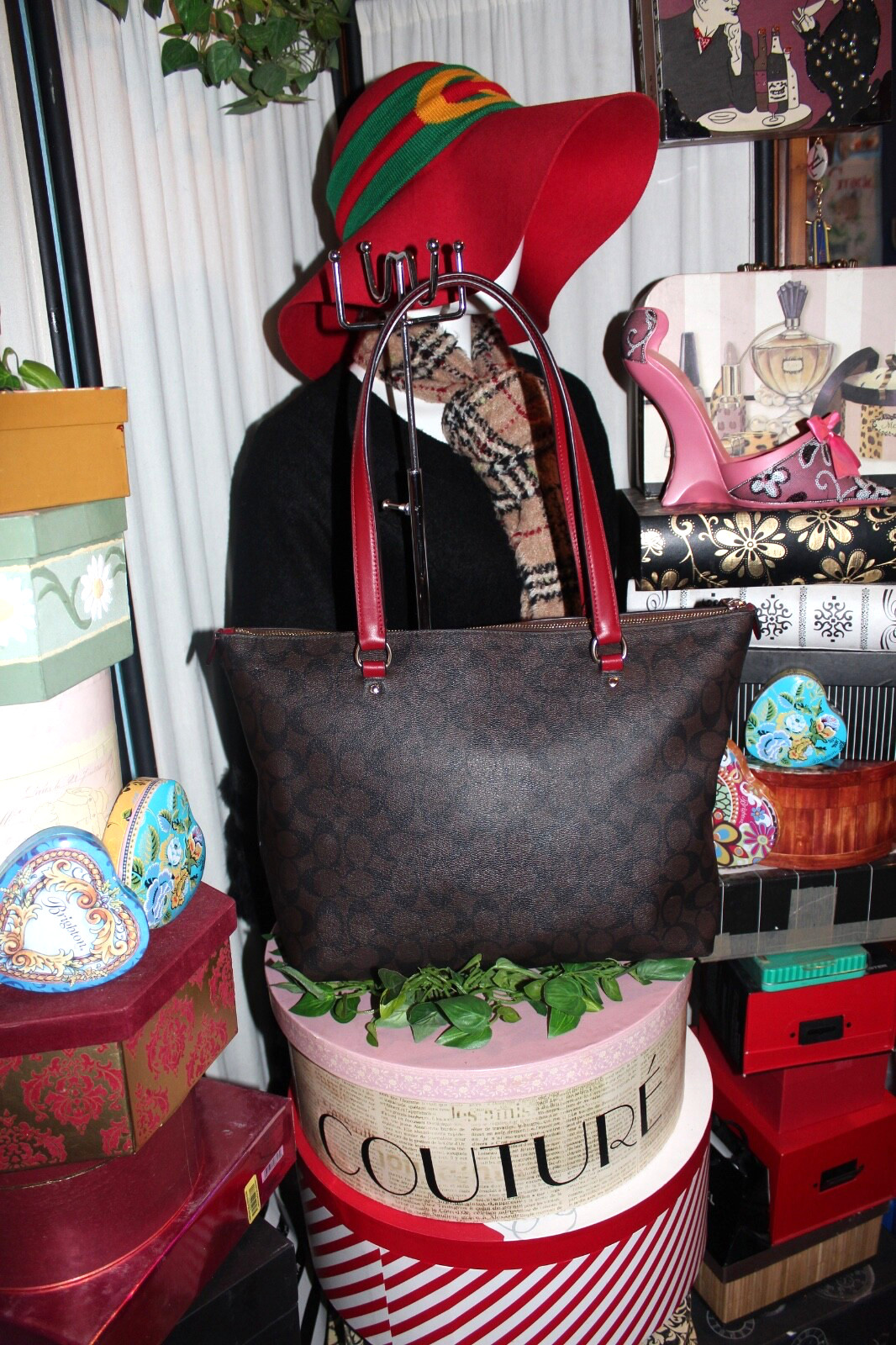 COUTURE COACH LARGE CC MONOGRAM TOTE BAG!
