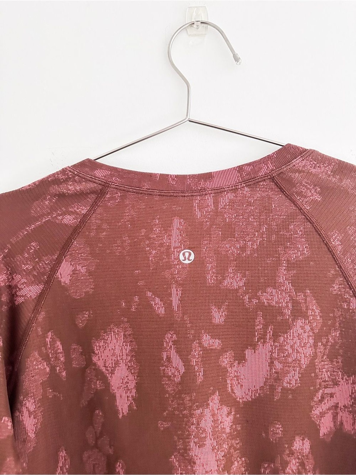 Lululemon Swiftly Tech Race Length Long Sleeve Shadow Bloom Brown Pink Size 10