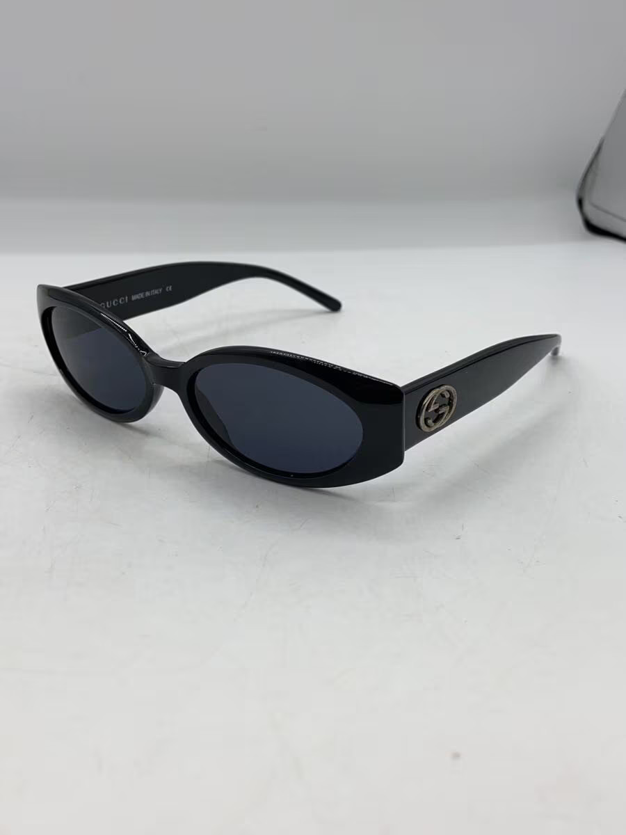 GUCCI Sunglasses Oval Plastic BLK BLK Men s GG2196