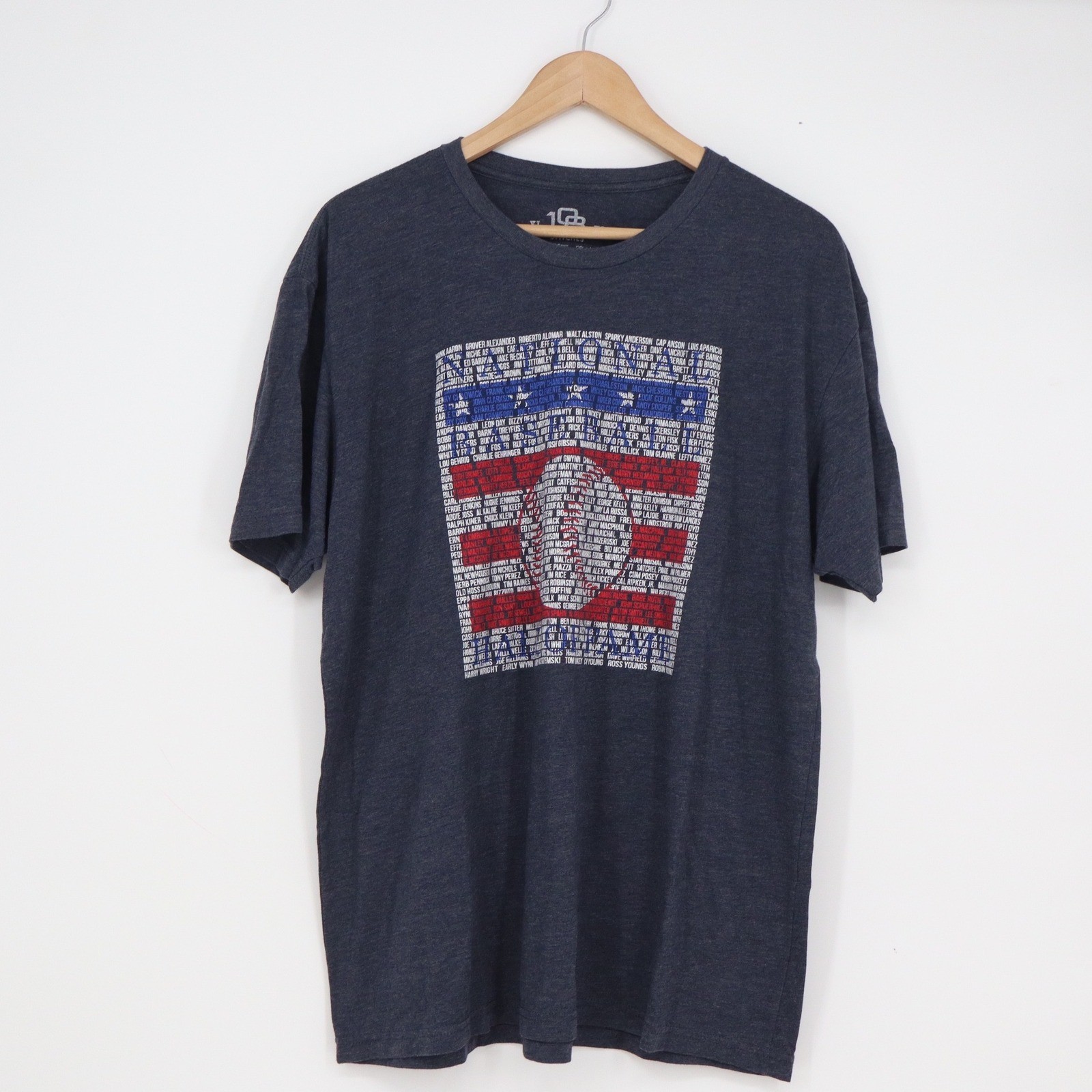 108 Stitches National Baseball Hall of Fame 2020 T-Shirt Mens XL Heather Navy