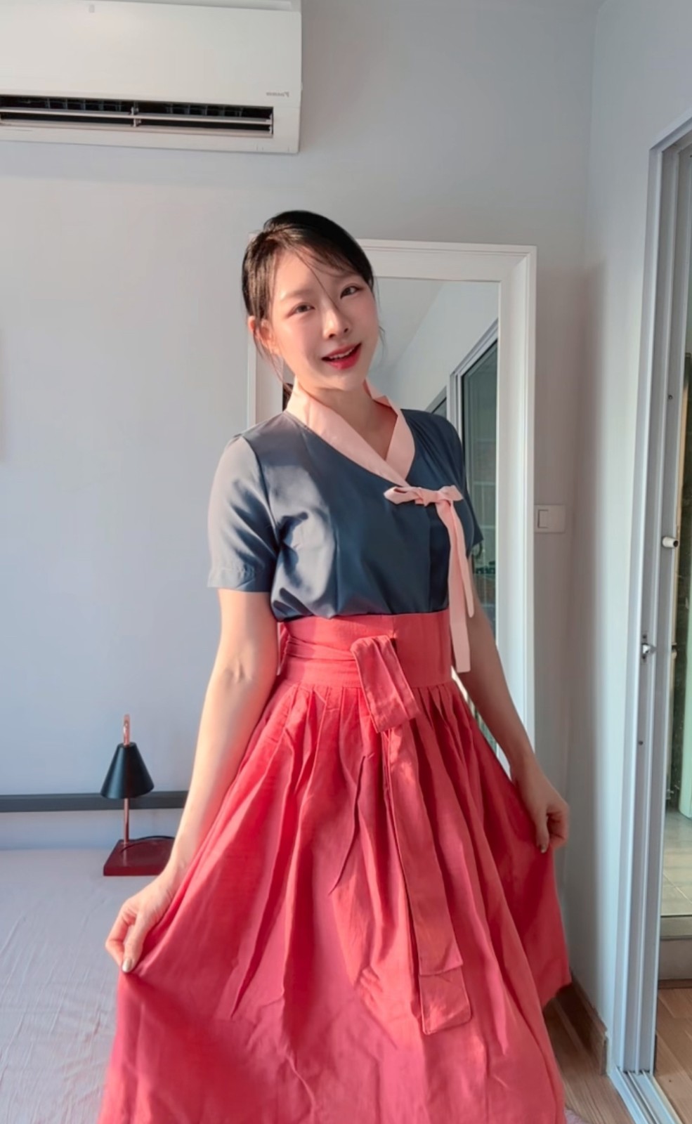 Modern Hanbok Set (Shirt+Skirt+Tassel) Minimal Timeless Design 생활한복 Boraunnii