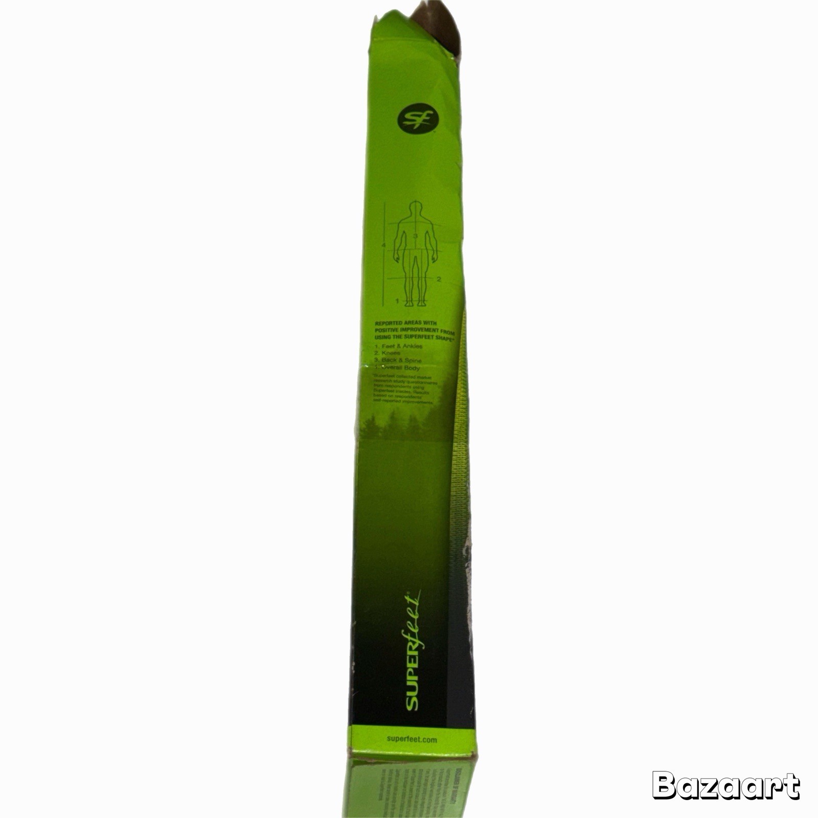 New Superfeet GREEN High Arch Support Orthotic Insoles Size C Men 5.5-7 W 6.5-8