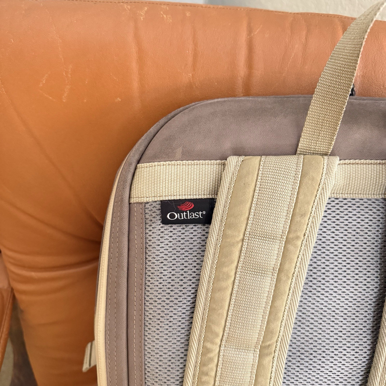 Vintage MASTER-PIECE MSPC Outlast Backpack Hiking Canvas Leather Made in Japan