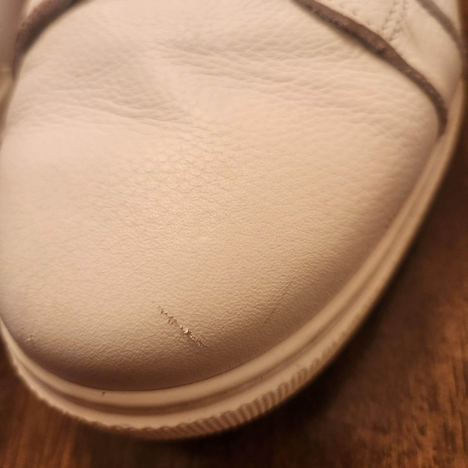 Allen Edmonds Mens COURTSIDE White Leather Lace Up Casual Sneakers 10.5E Wide