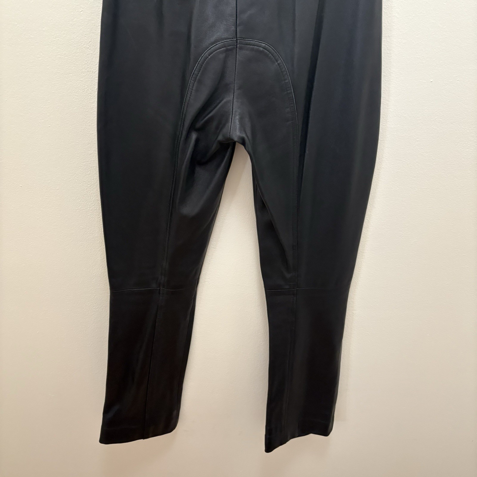 Vintage Arrow USA Black Western Cowboy Carter 100% Leather Pants Size 4 Small