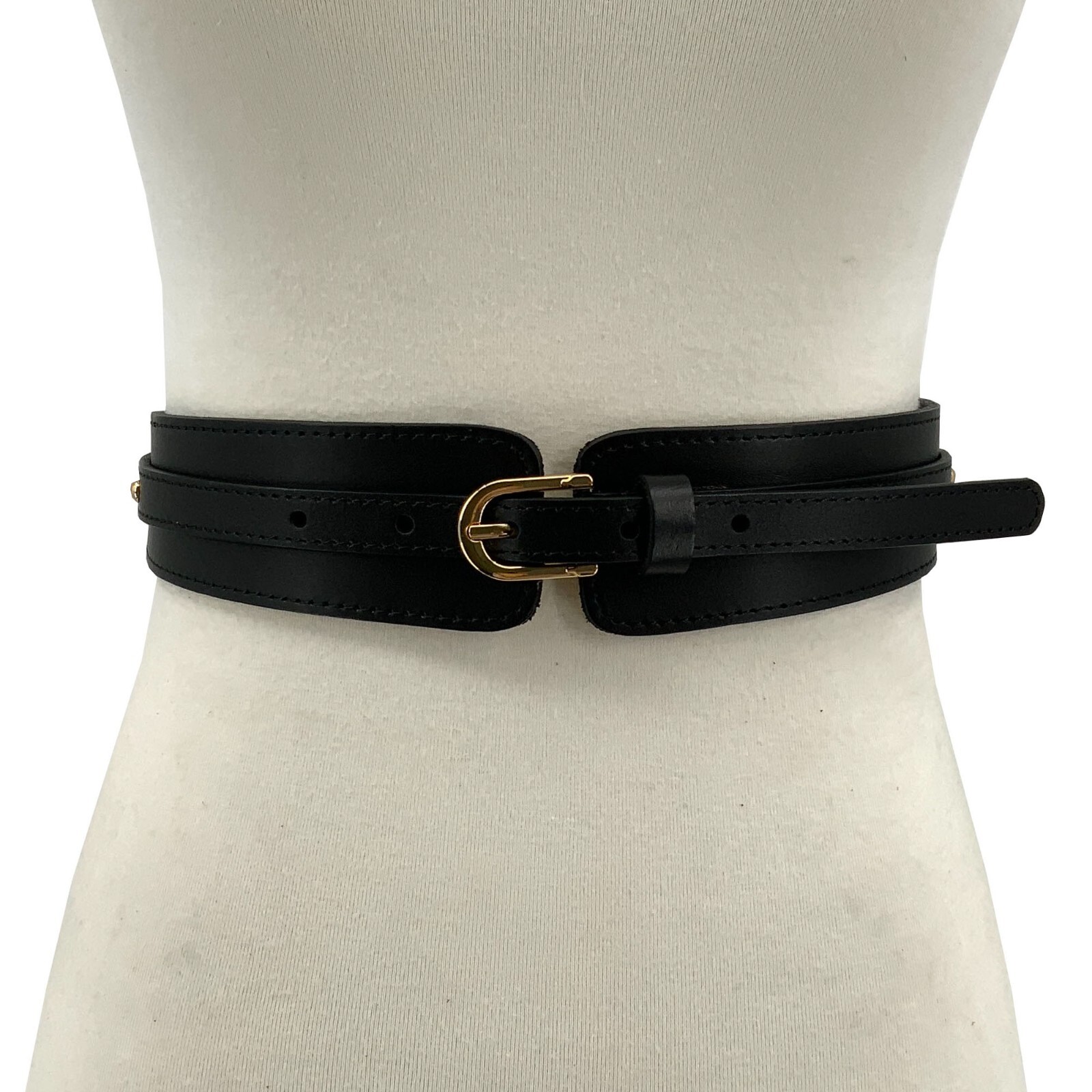 Women Stretch Skinny Elastic Boho Classic Flexible size Full Grain Leather Belt