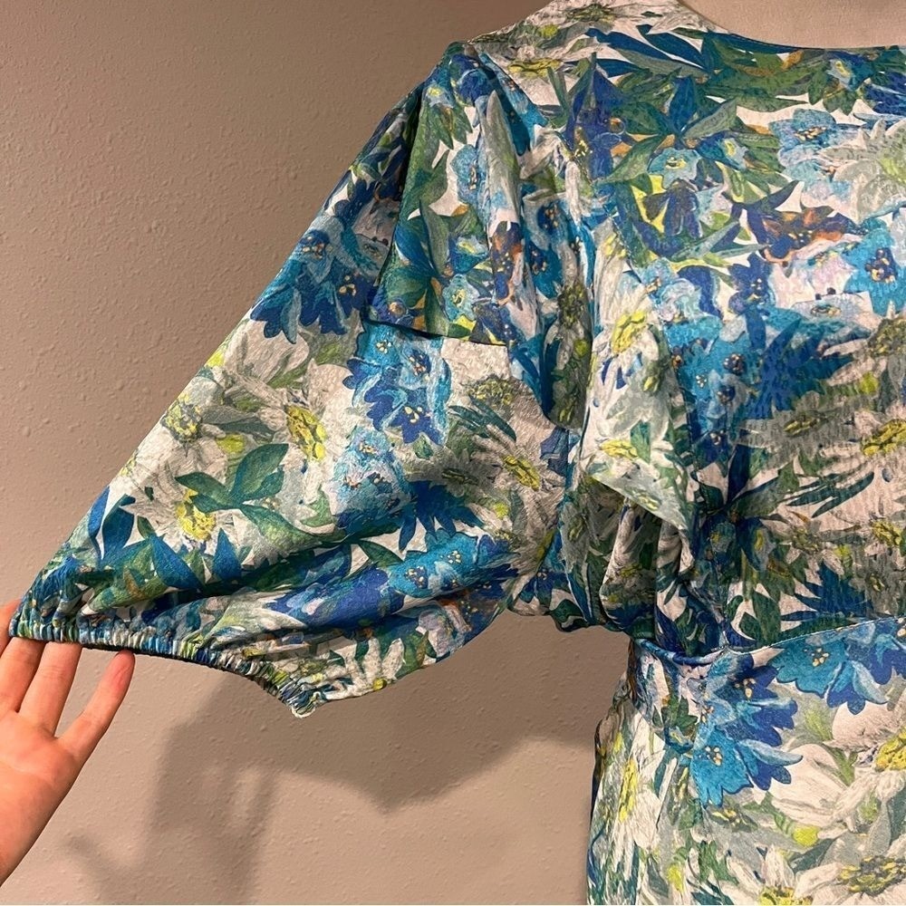 Ted Baker Nicciey Floral Puff Sleeve Midaxi Dress size 6