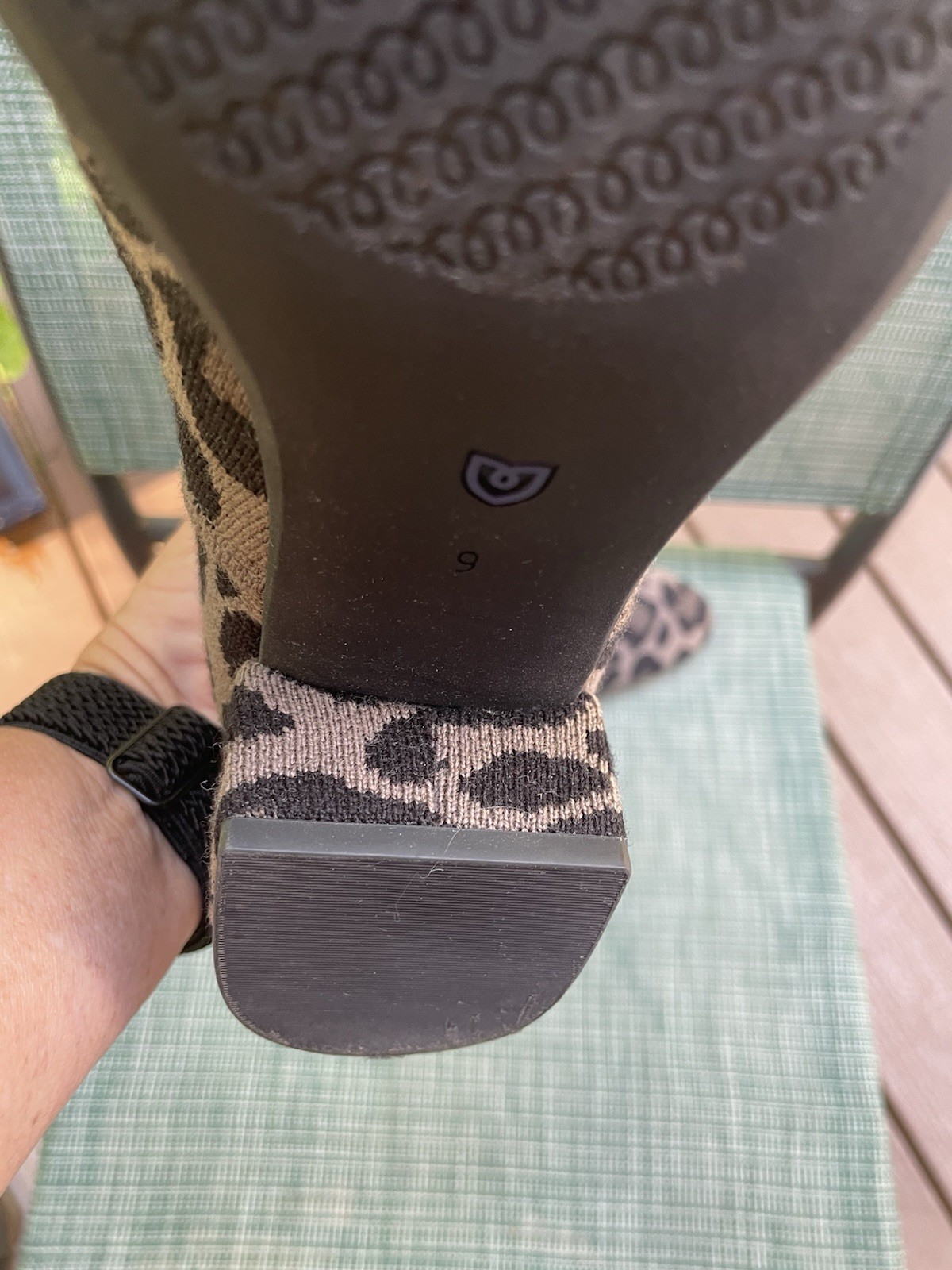 Rothy’s The Classic Boot in Cool Cat Leopard Print With In Love Insoles Size 9