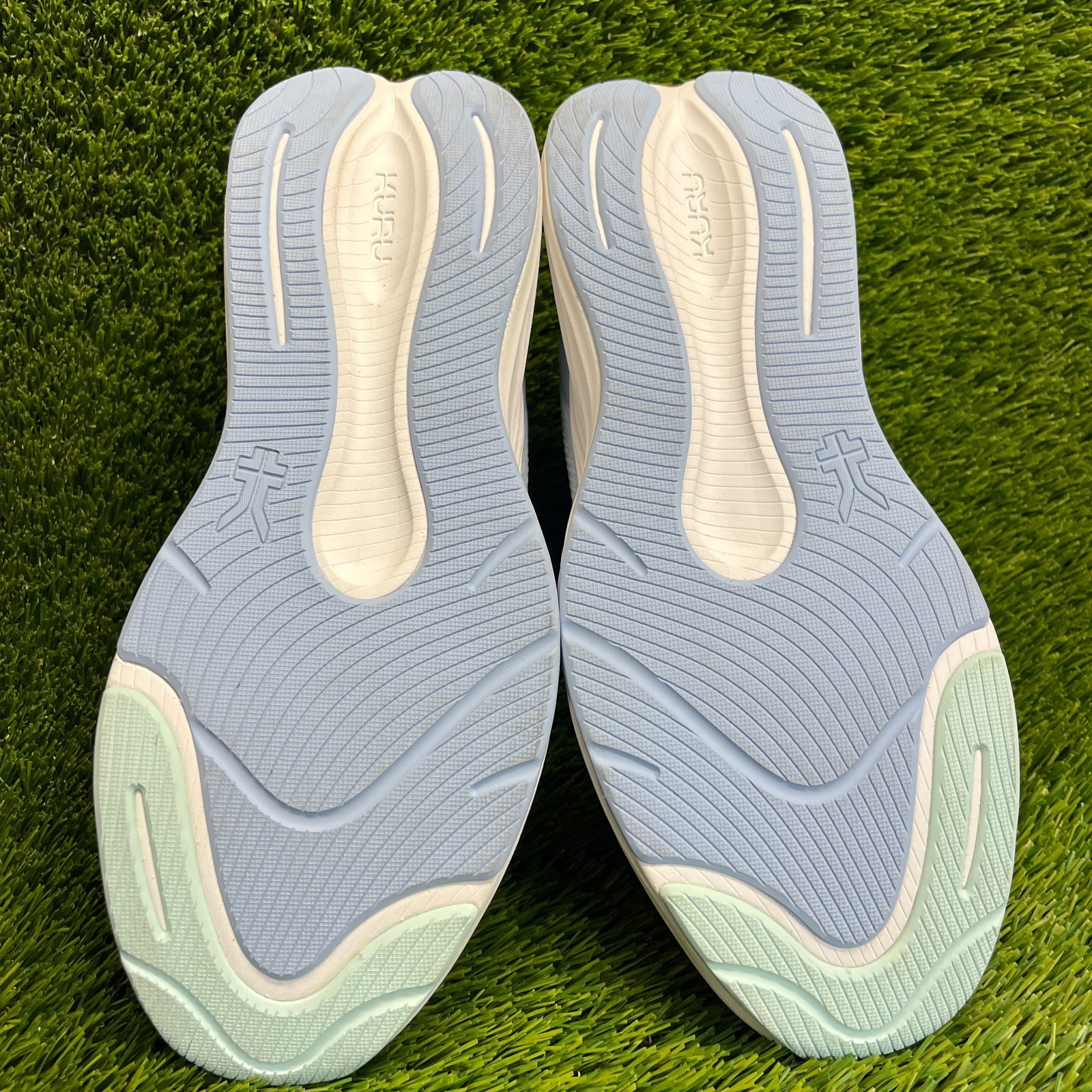 Kuru Atom 2 Womens Size 11.5 Blue White Athletic Running Walking Shoes Sneakers