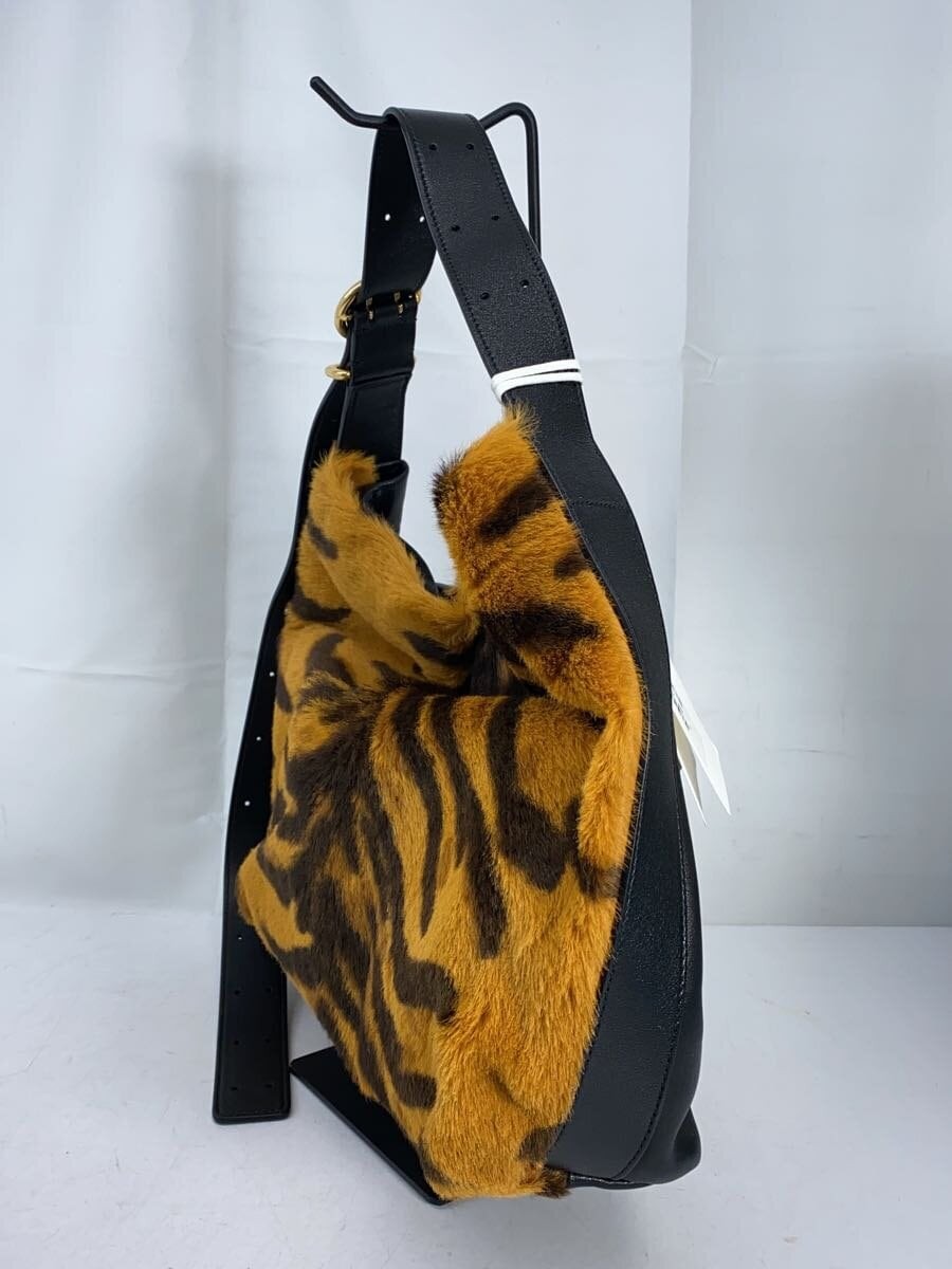 Jil Sander Shoulder Bag Multicolor Animal Print Cowhide Leather Width 12.6in 99
