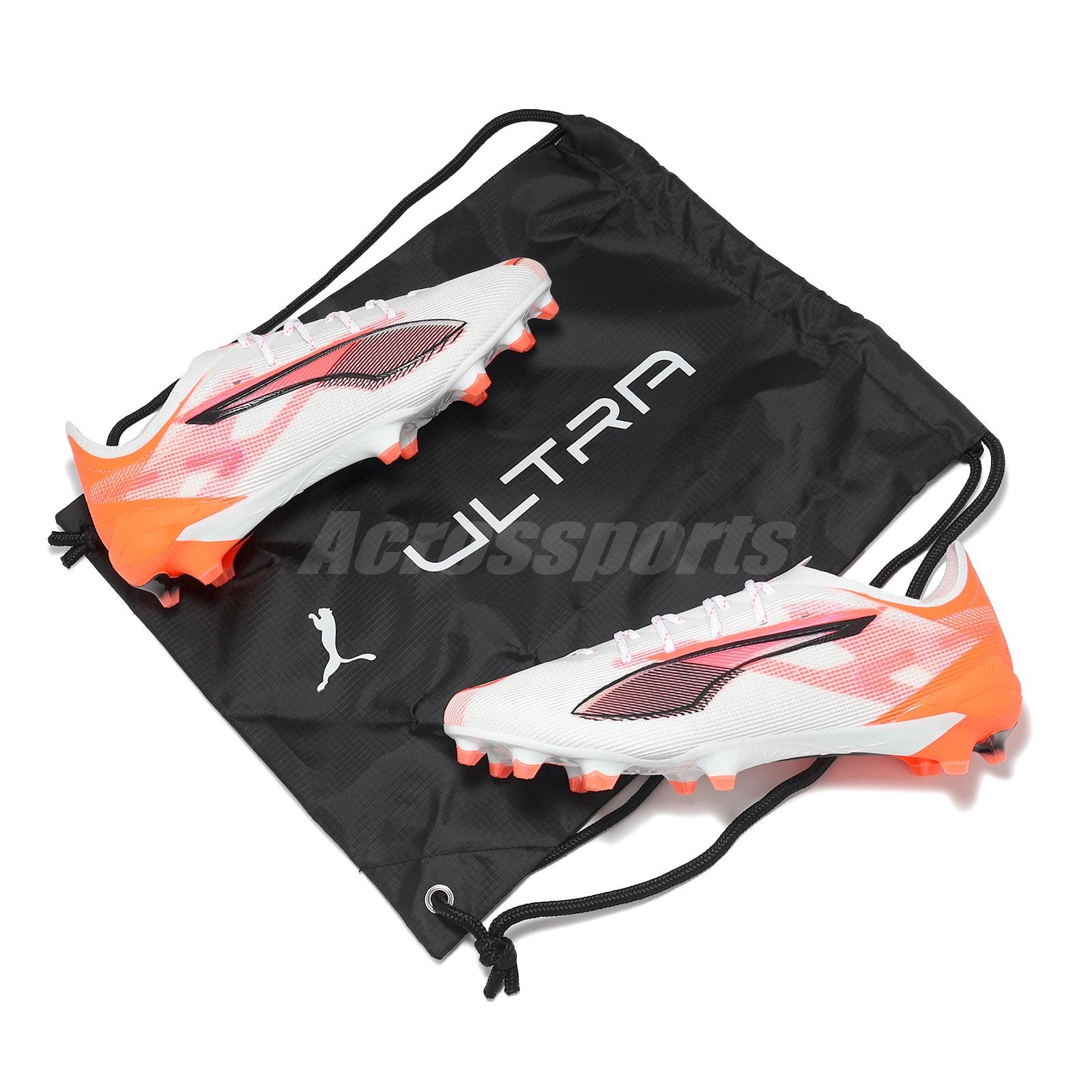 Puma Ultra 5 Ultimate FG White Black Red Men Firm Ground Soccer Shoes 108159-01