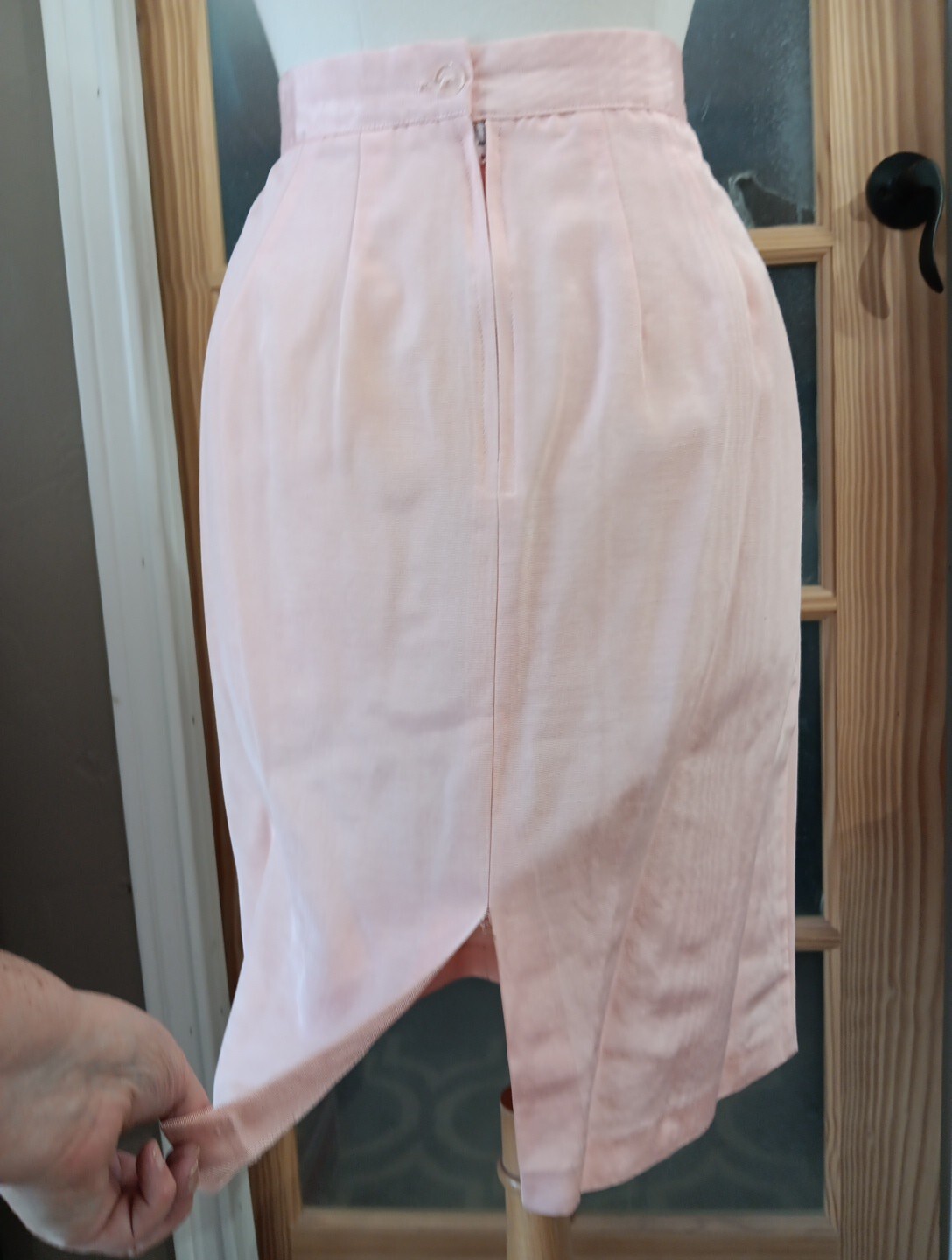 Vintage 80s Skirt Set Pretty In Pink Peplum Belt Bow Puff Sleeve Pantagis Sz 12P