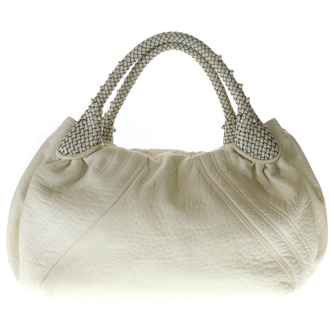FENDI Spy Bag Shoulder Handbag White Leather 8BR511 Used 4b86619a9b13ad1b4d645a2