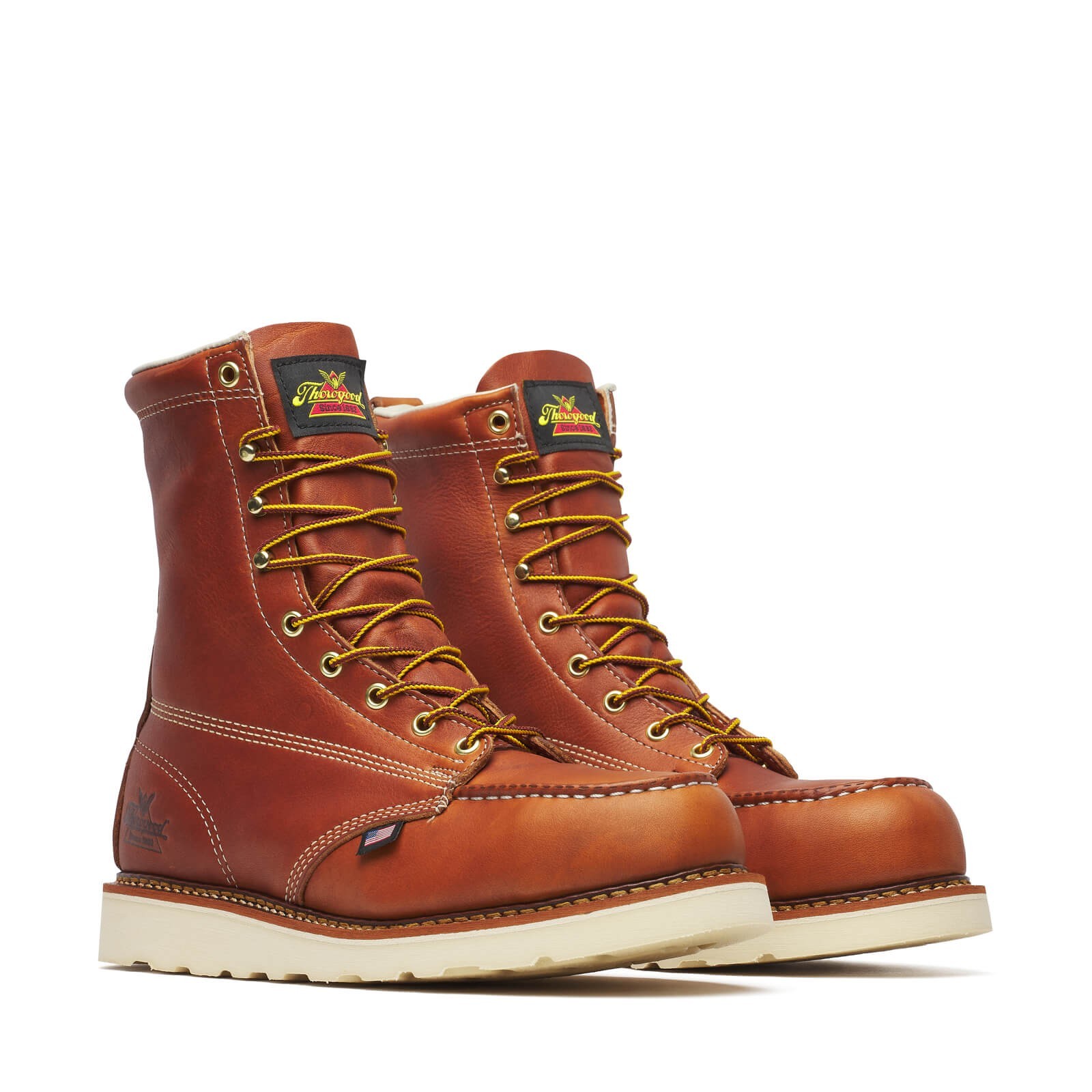 Men’s Thorogood 8″ American Heritage USA Wedge Work Boots Steel Toe