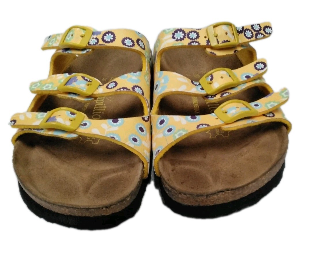 Birkenstock Florida Soft Footbed Floral Papillio Sandals Women’s Size 36 Yellow