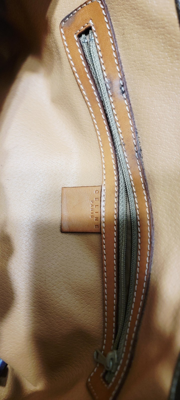 AUTHENTIC CELINE Macadam Pattern Tote Bag