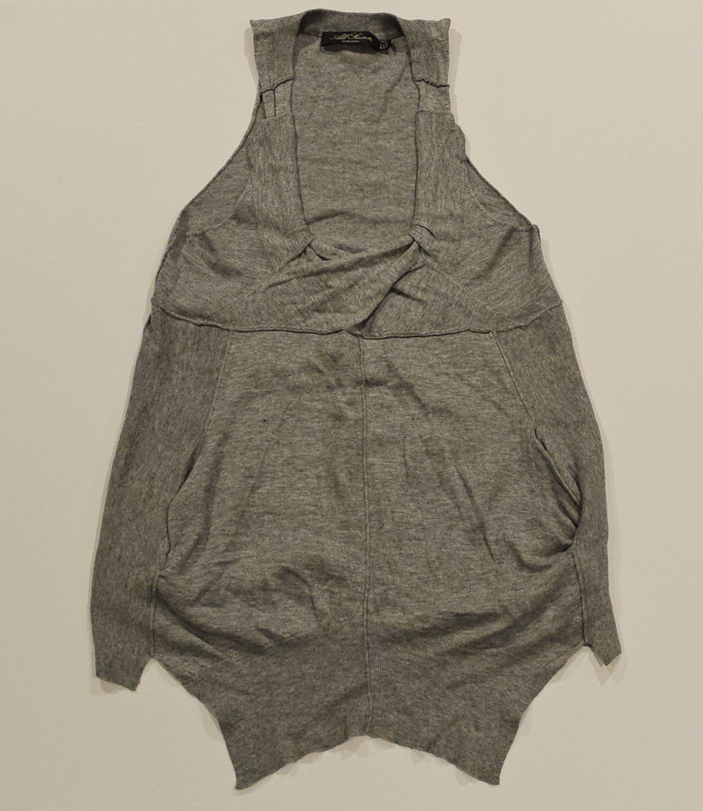 ALLSAINTS Spitalfields Symphony Top Grey Wool Blend Sleeveless Knit Tank UK 8