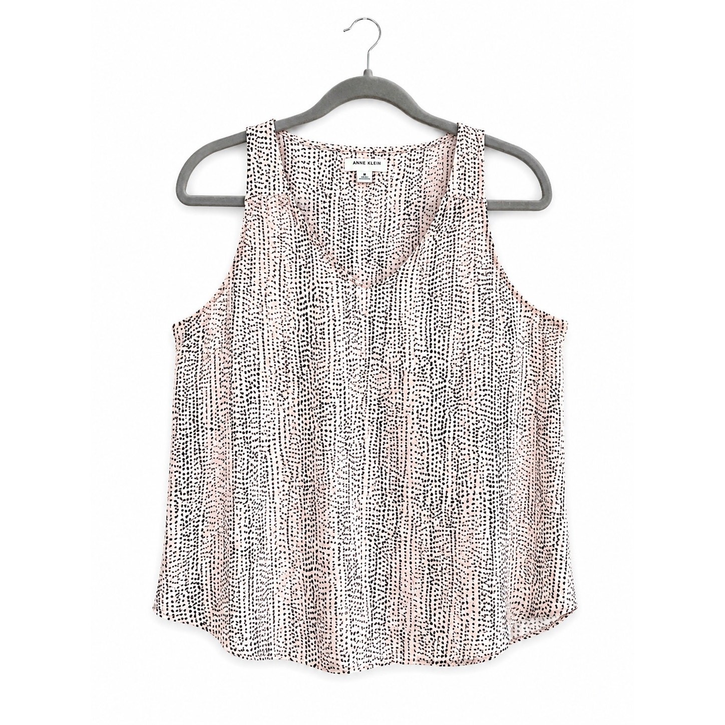 Anne Klein Pink Black Animal Print Sleeveless Blouse Tank Top Women’s Medium
