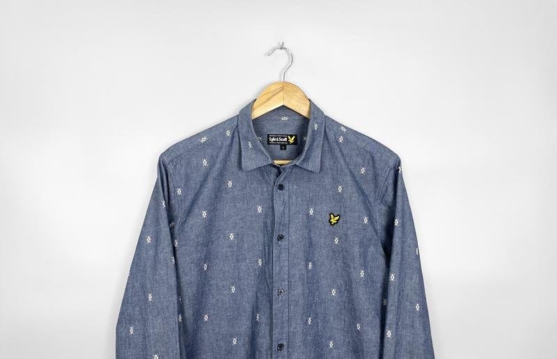 Men’s Lyle & Scott Shirt Navy 40 /L / 48