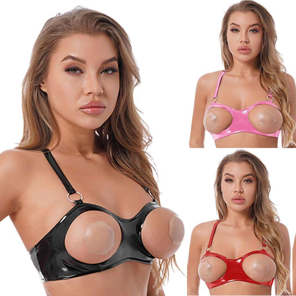 US Womens Cage Bra Harness Elastic Hollow Out Tops Lingerie Cupless Underwear