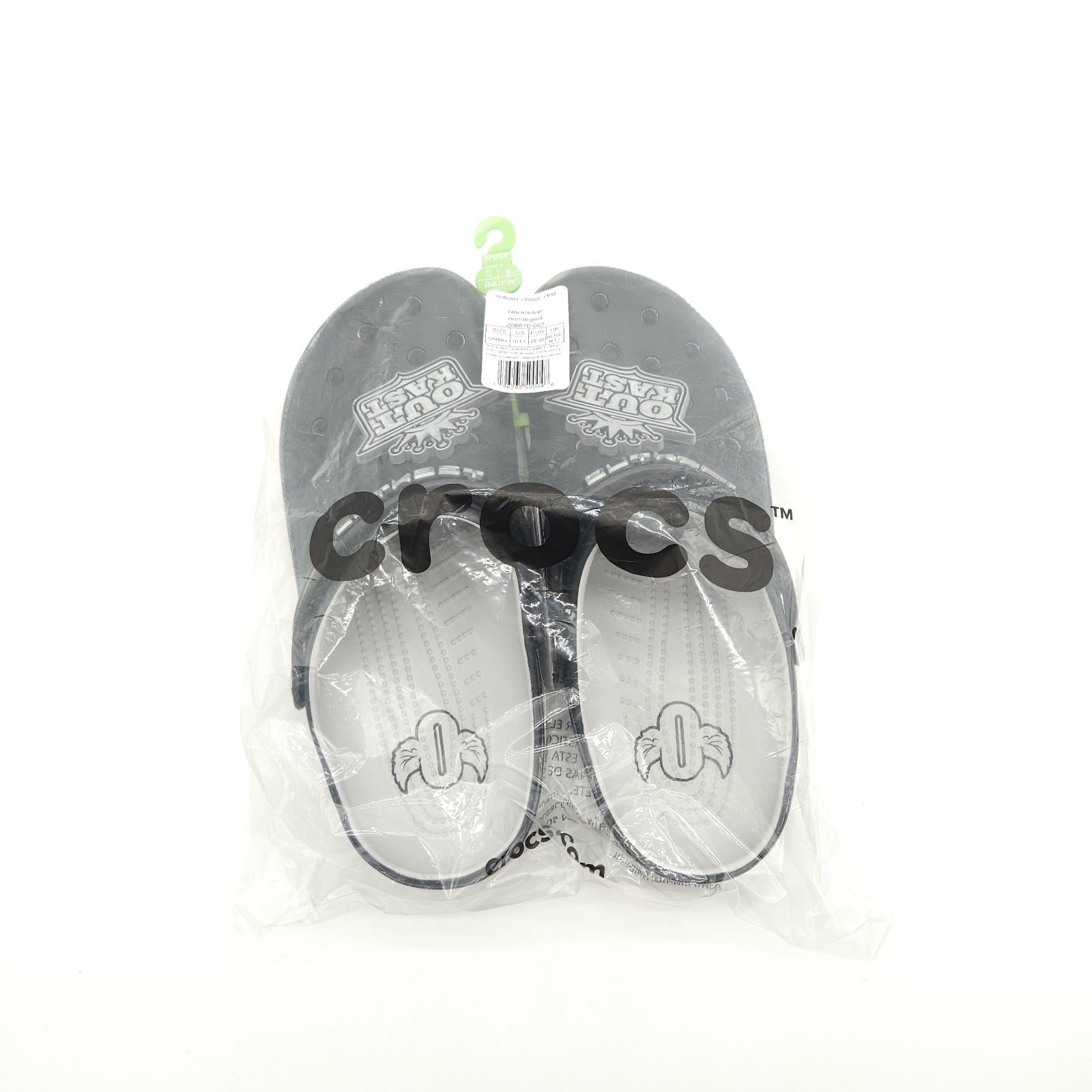 Crocs Mens 11 Black Outkast Classic Clog Slip On Shoes Hip Hop Rap Music Limited