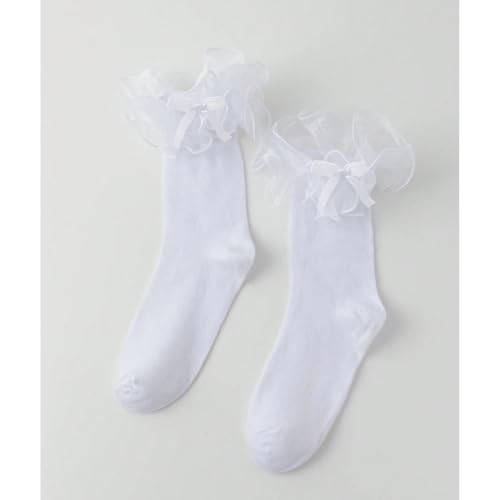 Women Big Ruffle Ankle Socks Double Lace 9-11 3 Pairs – White, Red, Black