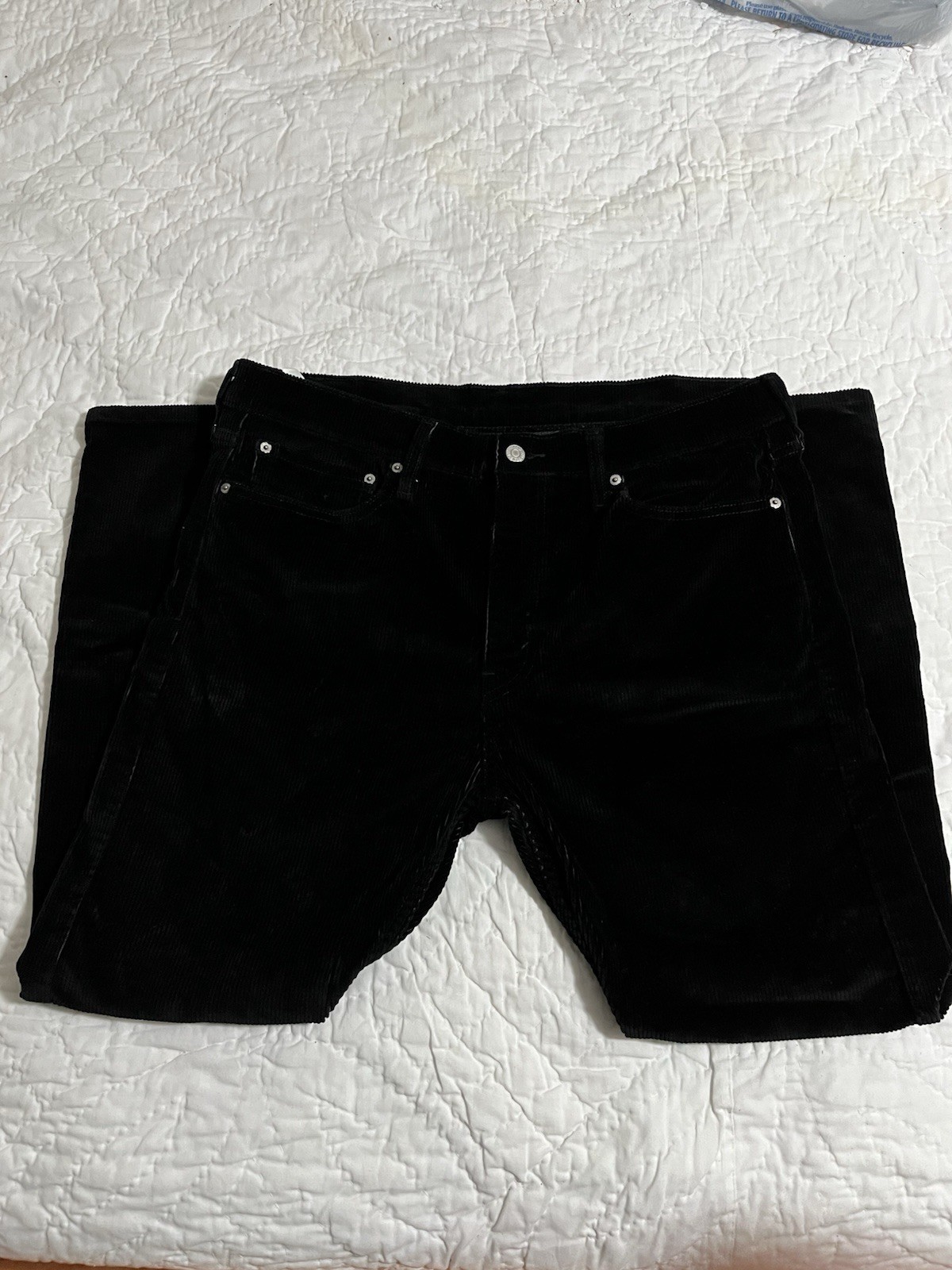 Levi’s Men’s Black Corduroy Jeans Low Rise 5-Pocket 36/30
