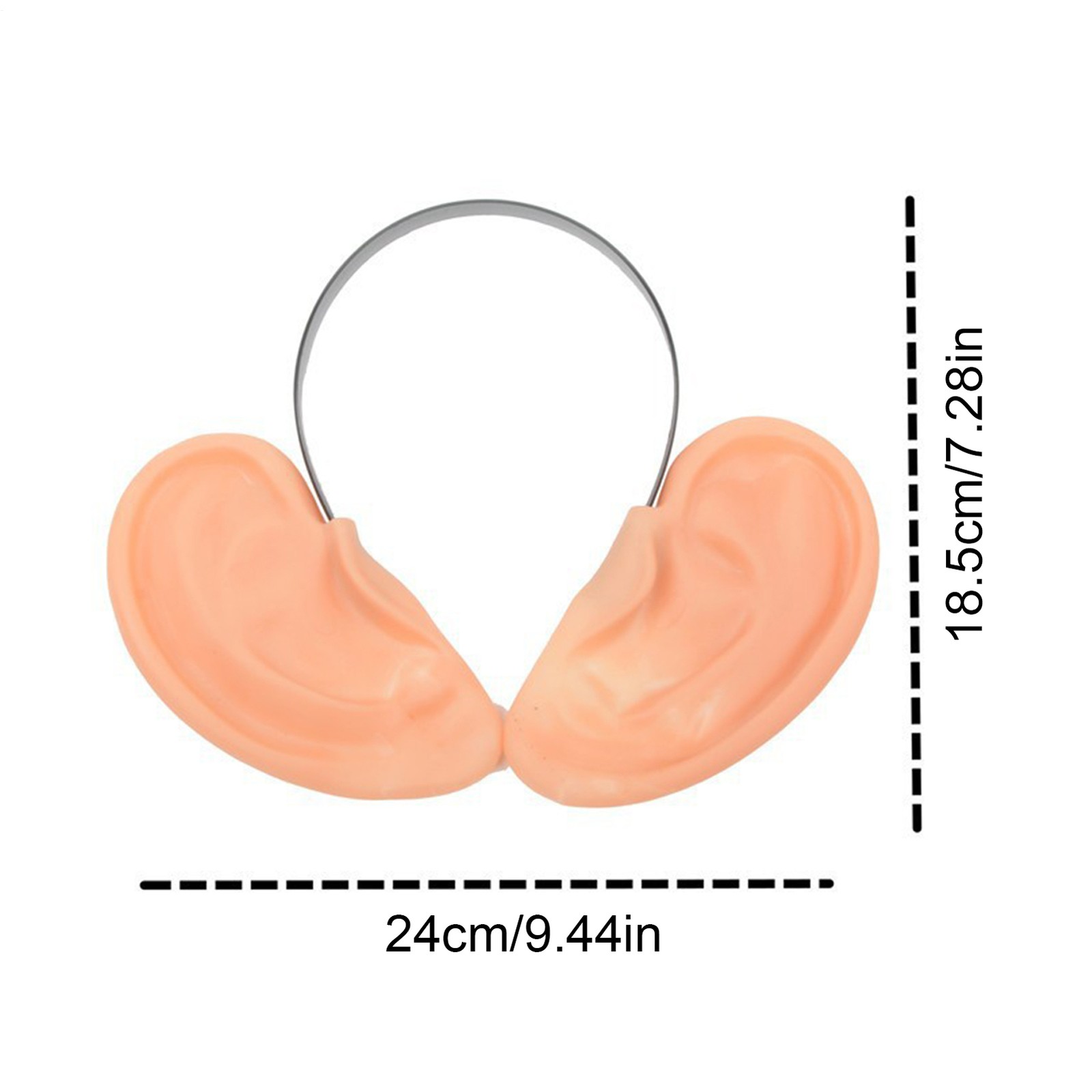 1pc Jumbo Fake Human Oversized Ears Old Man Dwarf Gnome Funny Costume Accessory