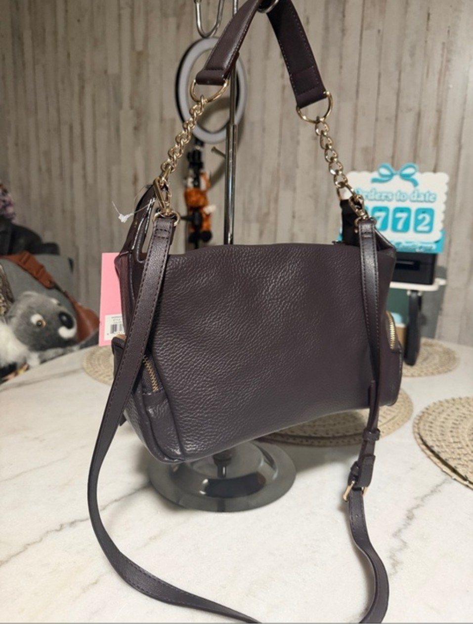 NWT Juicy Couture She’s The Moment Flap Shoulder Bag – Chocolate Brown