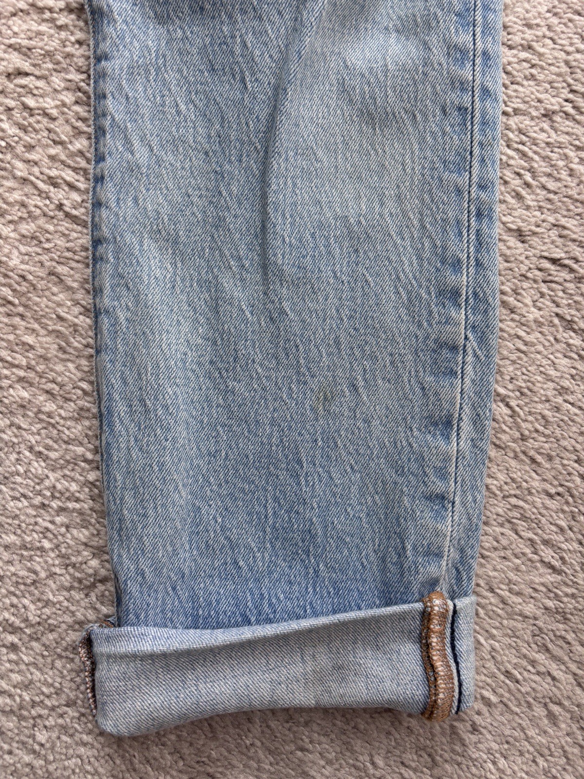 Levi’s Jeans 501 Men’s Blue Straight Regular Fit Leather Patch 32 x 30