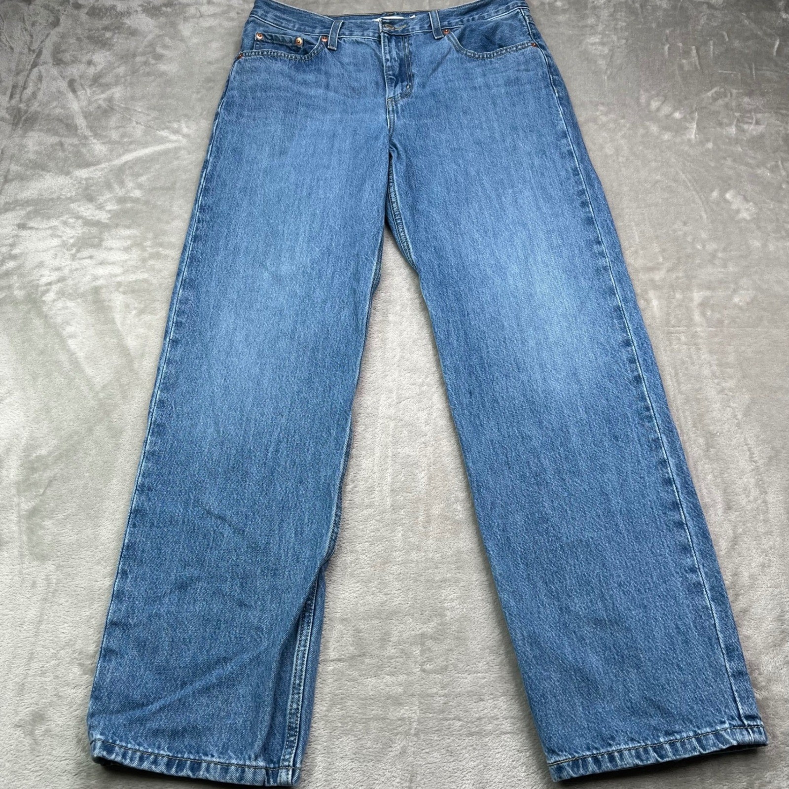 Levi’s Low Pro Straight Jeans Womens 29 Blue Medium Wash 100% Cotton Relaxed Fit