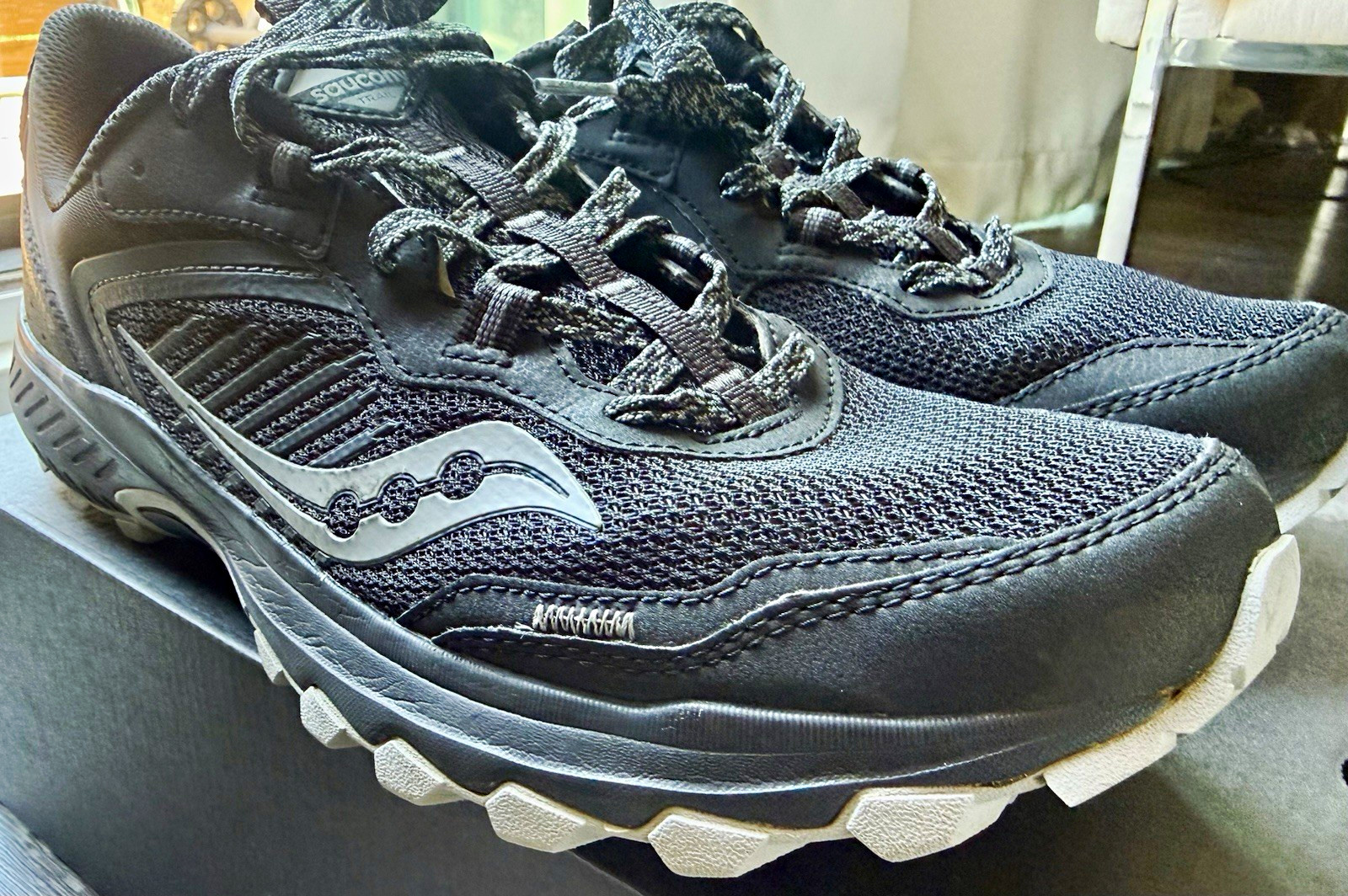 Saucony Excursion TR15 Trail Running Shoes, Black/Shadow S20668-10, US MENS 11.5