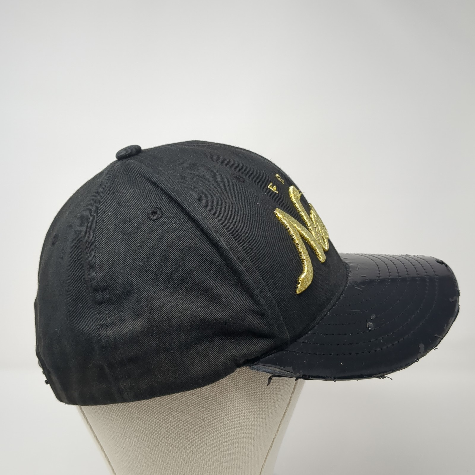 Fresh New York Snapback Hat Black One Size Embroidered Solid KB ETHOS