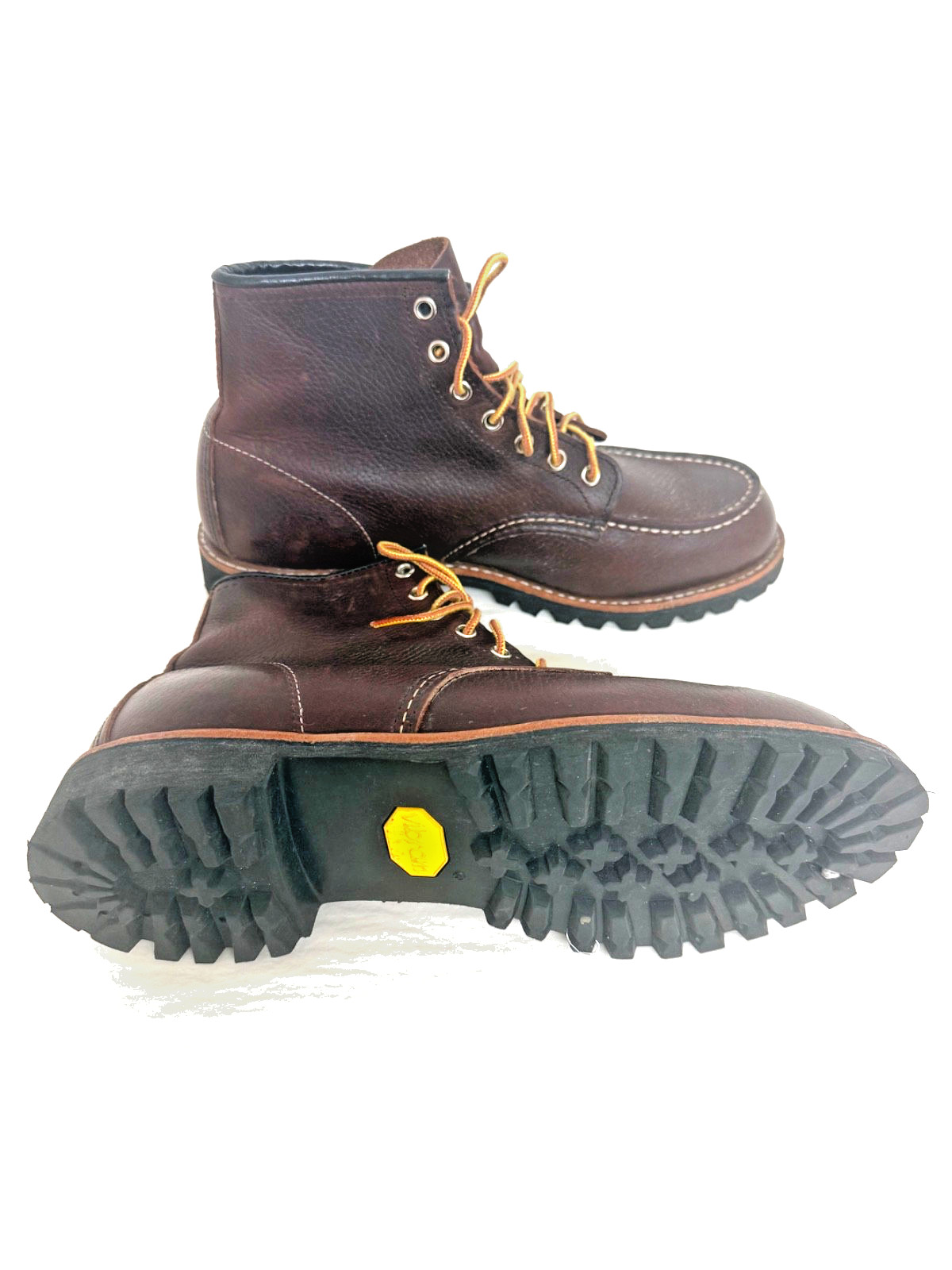 RED WING ROUGHNECK MENS LEATHER BOOTS, US 10 D, DARK BROWN, EXCELLENT CONDITION