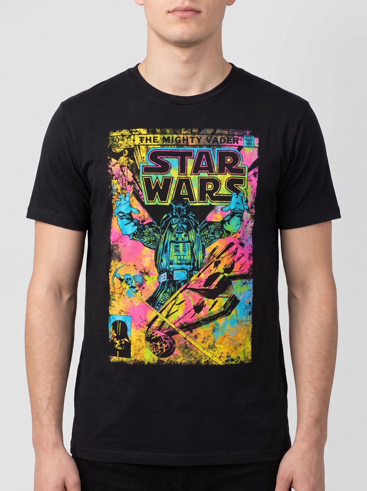 Star Wars Darth Vader Comic Cover Graphic T-Shirt Men’s Black Short Sleeve