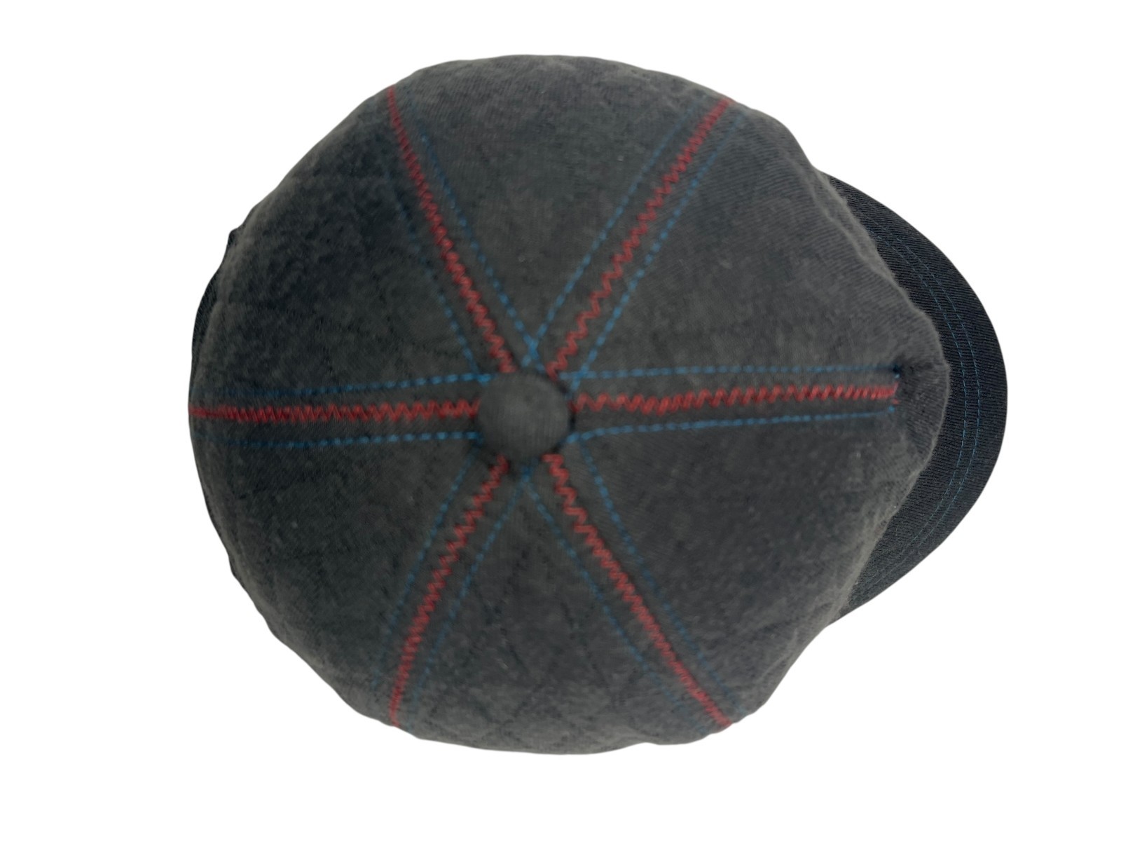 PISTIL Gray/Blue QUILTED x SHORT-BILL HAT Outdoor Hike Baseball Cadet Gym Summer