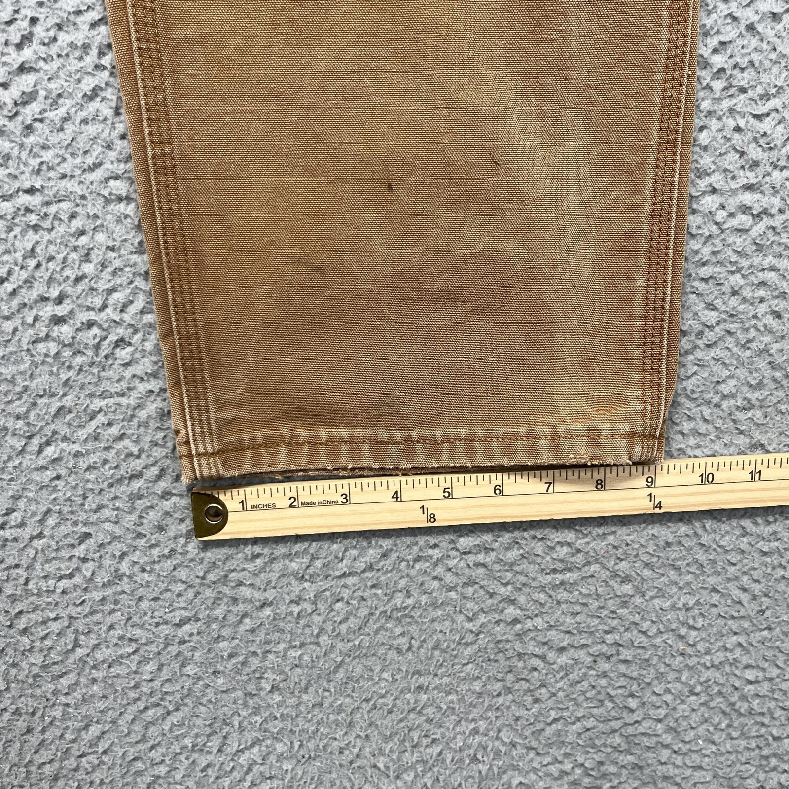 Carhartt FR Dungaree Fit Carpenter Pants Mens 36×30 Brown Canvas FRB229 Work